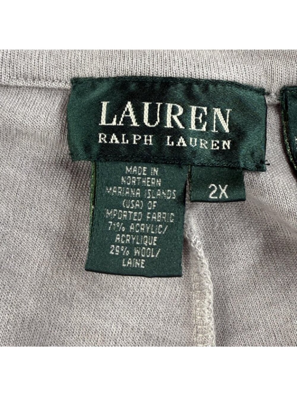 Lauren Ralph Lauren Knit Dress Pants Womens 2X Gray Straight Leg Relaxed Fit - Picture 3 of 16